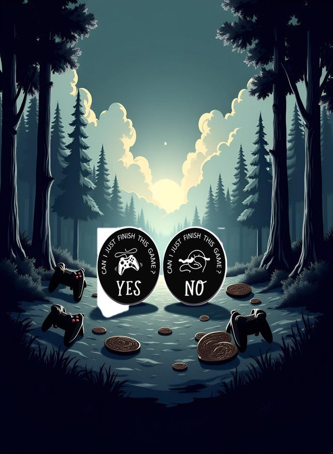 Sluswallow 2Pcs Black Decision Coins Double Sided Decision Stamps Funny Gifts for Teen Girls Boys Novelty Couple Gifts Christmas Birthday Gifts Stocking Stuffers for Boyfriend Girlfriend, Novelty and Gag Toys - Image 2
